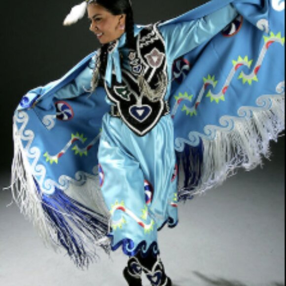 Vintage Fancy Dancer Reversible Pendleton Wool Blanket Shawl - Picture 1 of 15
